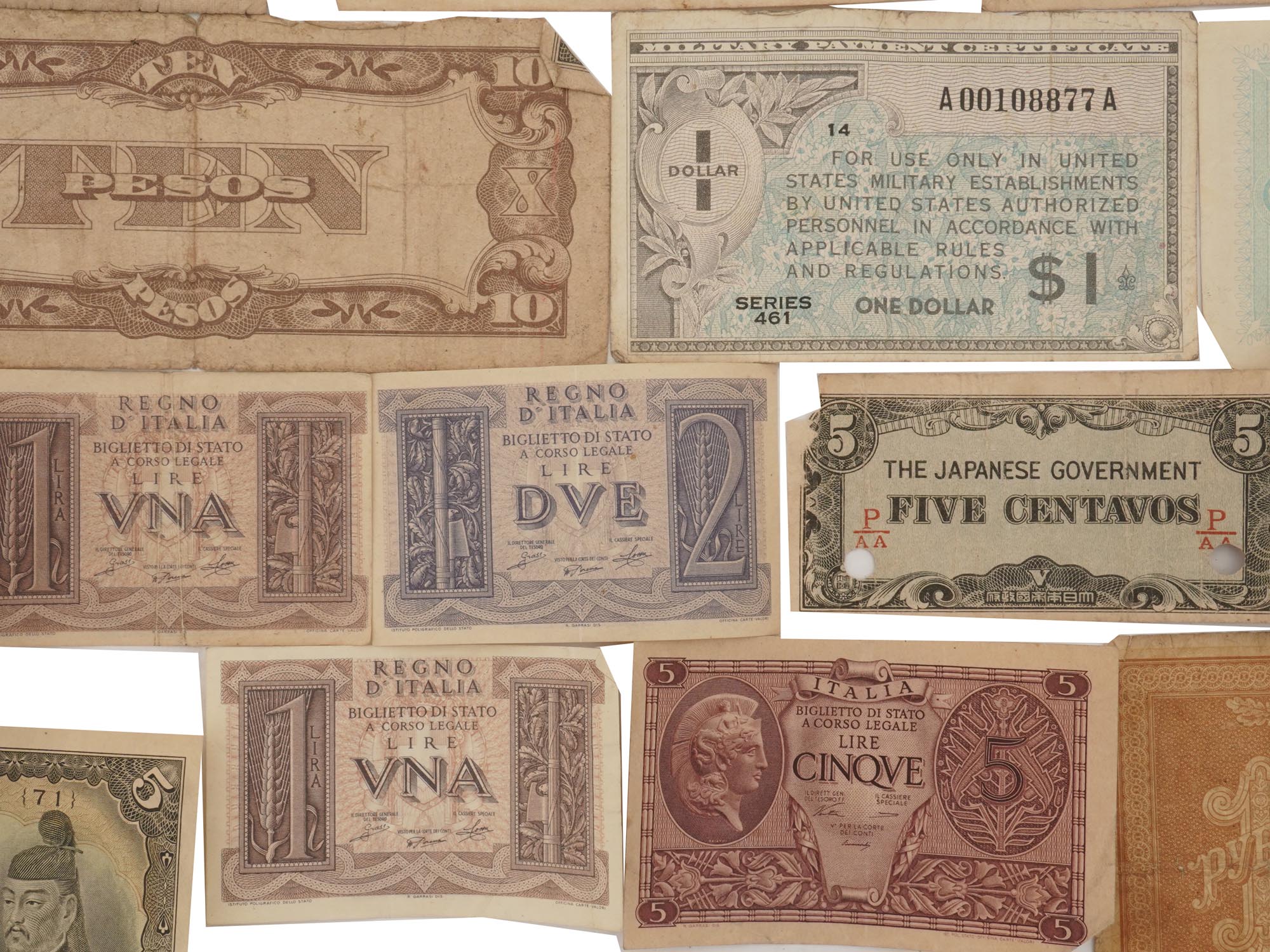 VINTAGE WORLDWIDE ASIAN PAPER MONEY COLLECTION PIC-3